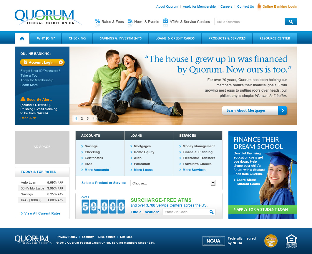 Quorum Federal Credit Union Homepage