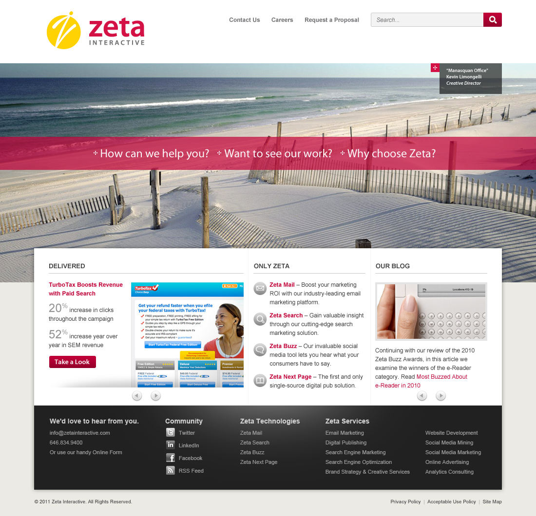 Zeta Interactive Homepage