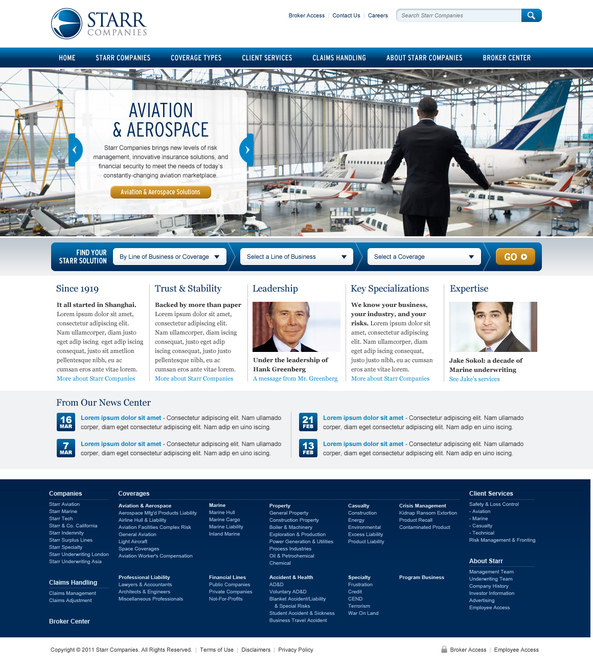 Starr Companies Homepage